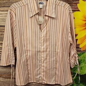 Uniti Stretch mid Sleeve Multicolor striped shirt